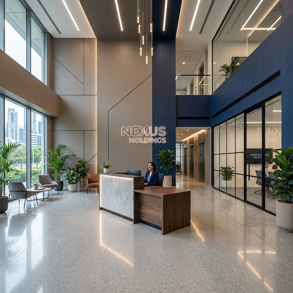 Premium commercial office lobby